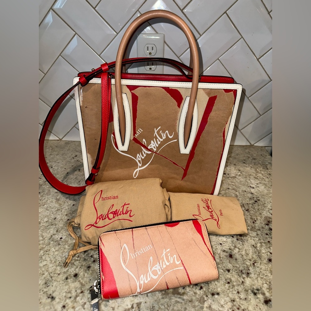 Christian Louboutin Paloma Kraft Medium Tote